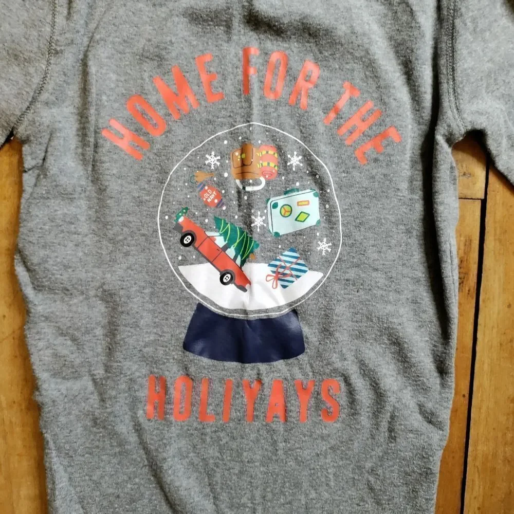 Old Navy pajama set size 8 Christmas holiday cotton long sleeve Fleece